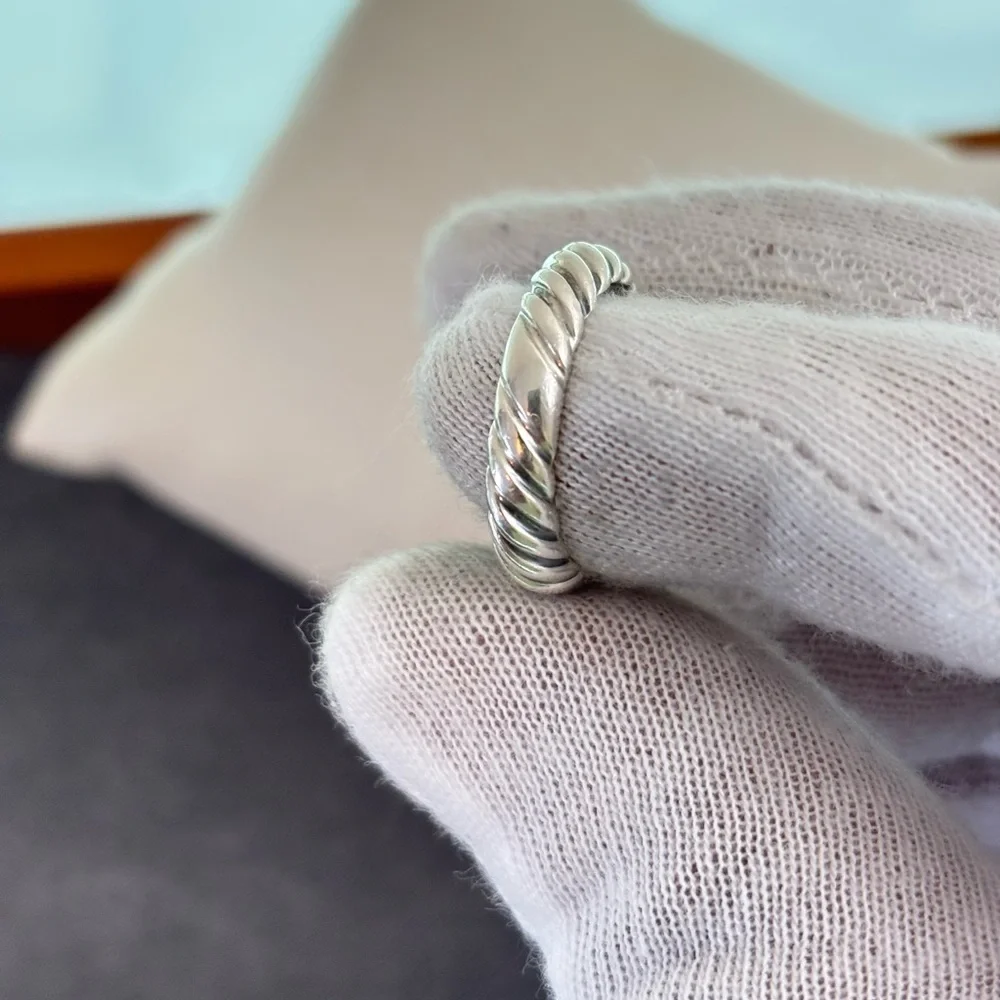 David Yurman 925 & 14k Gold Noblesse Ring with Faceted Amethyst 6
